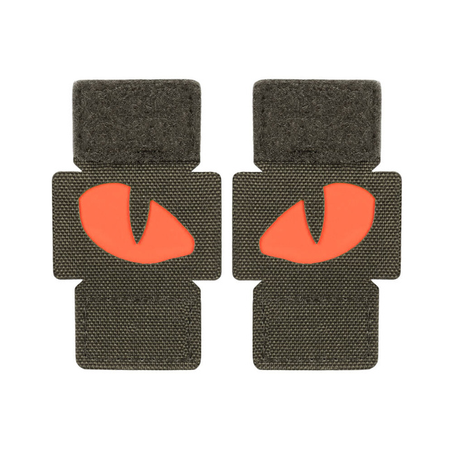 PATCH TIGER EYES LASER CUT (pereche) - VERDE RANGER/ROSU - M-TAC