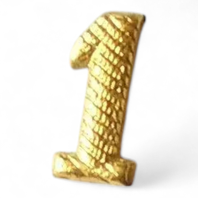 Numar metalic - 1 - Auriu - Surplus Militar Armata Ungariei - Ca nou