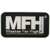 Patch, emblema MFH, black, 3D, 7,5 x 4 cm