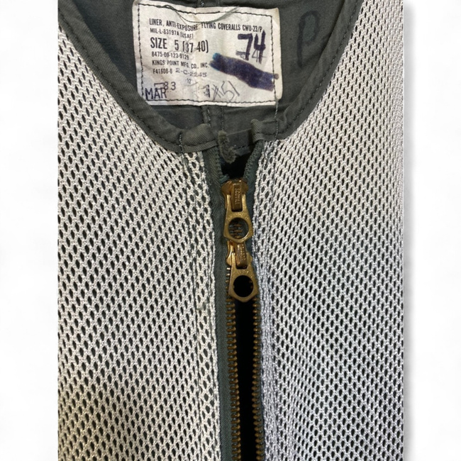 Pilot Coverall CWU-23/P - US Air Force Military Surplus - Unisex - White/Sage Green - Like new