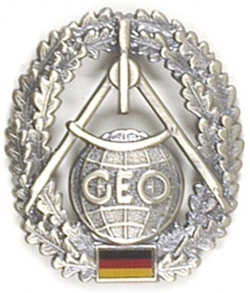 INSIGNA GENUINE GERMAN ARMY METAL BERET BADGE ´TOPOGRAPHIE´