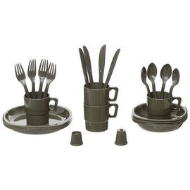 Camping Plastic Kit, 26 de piese, OD verde