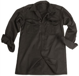 Camasa politie cu maneca lunga - Neagra - Mil-Tec