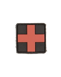 EMBLEMA, PATCH 3D CU VELCRO - PRIM AJUTOR - Mil-Tec - NEGRU - SMALL