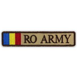ECUSON RO ARMY CU DRAPEL BEJ FORTE TERESTRE15x2.5cm