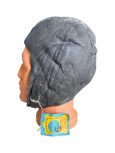 CASCA AVIATOR DIN PIELE - SURPLUS MILITAR ARMATA ROMANA - NEAGRA - UZATA