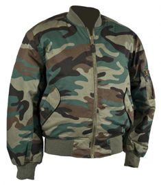 GEACA US MA1 FLIGHT WOODLAND CAMO