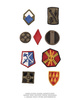 US textil insignia assortment (25pcs.)
