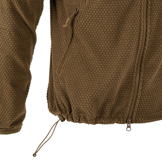 ALPHA HOODIE JACKET - GRID FLEECE - SHADOW GREY - HELIKON