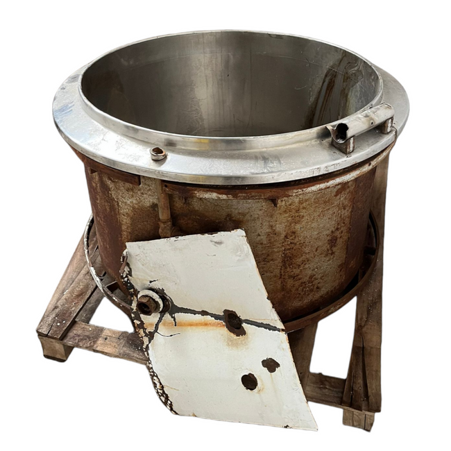 Stainless steel boiler with lid - Field Kitchen - Military Surplus from Romanian Army - 200L - Used