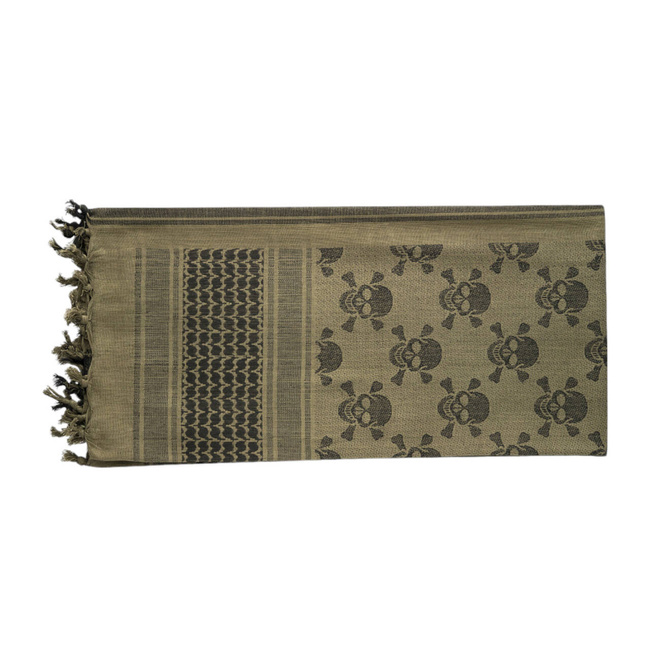 ESARFA SHEMAGH - PIRATE SKULL - OLIVE/NEGRU - M-TAC