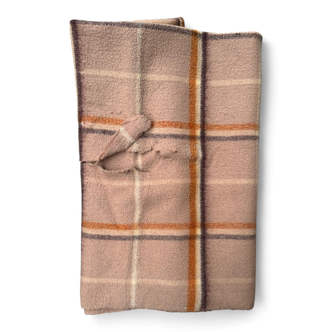 PATURA DE LANA VINTAGE - 140x210 CM - SURPLUS MILITAR ARMATA ROMANA - DEGRADATA