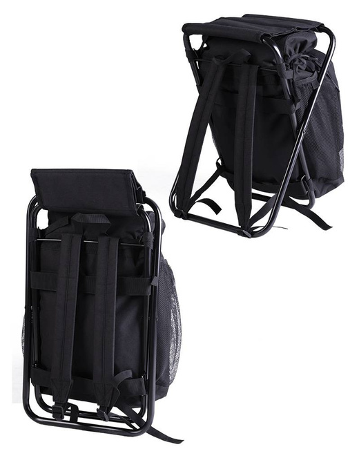 RUCSAC CU SCAUN - NEGRU - MIL-TEC