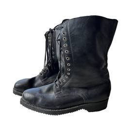 BOCANCI PARASUTISTI NEGRI DIN PIELE - SURPLUS MILITAR DE LA ARMATA ROMANA - UZATI