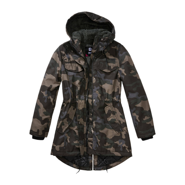 JACHETA PARKA PENTRU FEMEI - DARKCAMO - CAMEL - BRANDIT