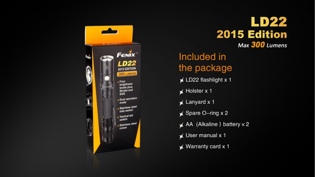 Lanterna Fenix LD22, impermeabila