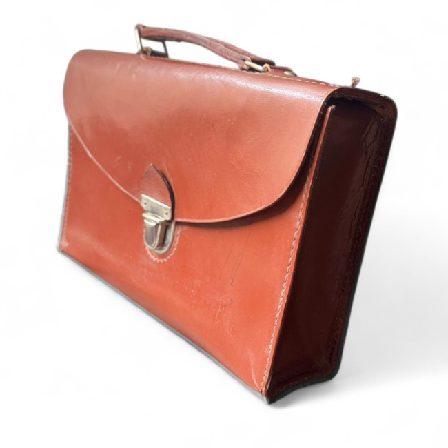 Geanta pentru documente din piele - Surplus Militar Armata Romana - Maro - In Stare Buna