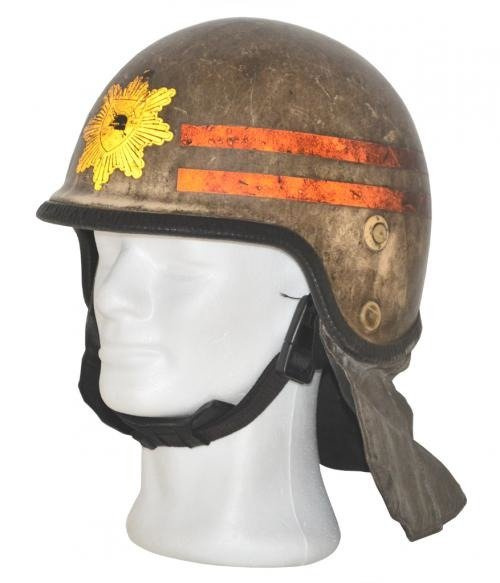 DANISH FIREFIGHTERS HELMET W/ EMBLEM USED