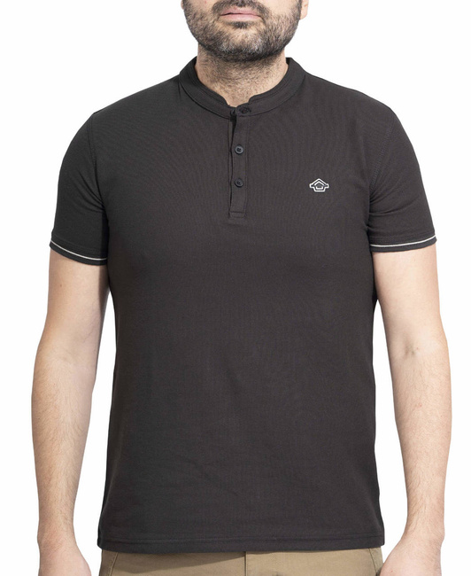 T-SHIRT - "LEVANTES HENLEY STRIPES" - PENTAGON® - WOLF GREY