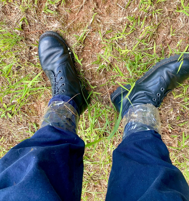 Combat Boots Without Lining - Replaced Sole - Austrian Army Military Surplus - Black - Used