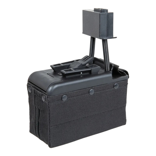 Electric magazine for 2000 BBs for M249 replicas – Black - A&K