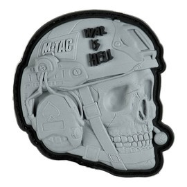 PATCH WAR IS HELL 3D PVC - GREY - M-TAC