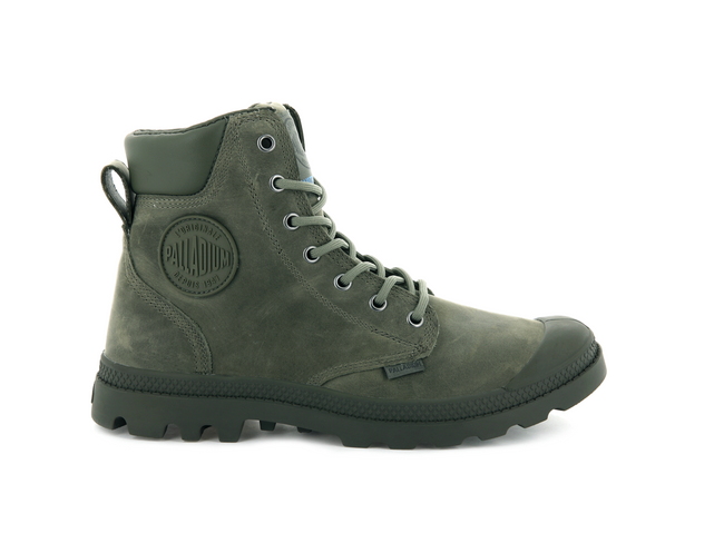 Bocanci Palladium - PAMPA CUFF WP LUX OLIVE