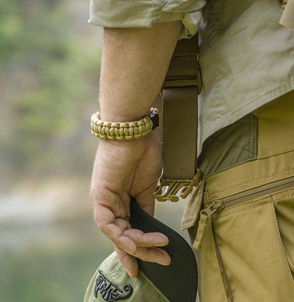 SURVIVAL BRACELET - NYLON PARACORD 550 - Helikon-Tex - OLIVE GREEN