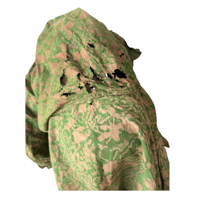 Summer Leaf/Reverse Leaf Camouflage Smock - Model for snipers and scouts - Military surplus from the Romanian Army - Degraded/damaged