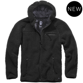 TEDDYFLEECE WORKER JACKET - BLACK - BRANDIT