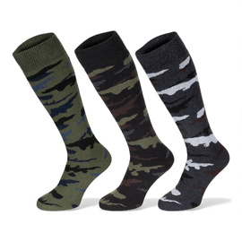 Socks-Set - Esercito - Long - 3 Pairs - Camouflage - MFH