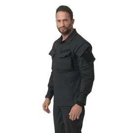 Bluza moderna de uniforma - Raid - Polycotton Stretch Ripstop - Neagra - Helikon-Tex