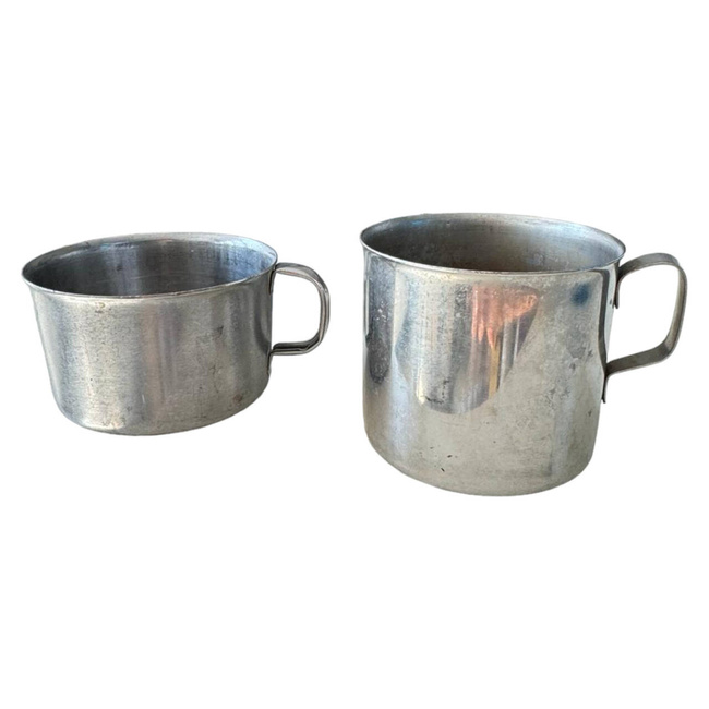 STAINLESS STEEL MUG - VARIOUS VARIANTS - MILITARY SURPLUS ROMANIAN ARMY - USED