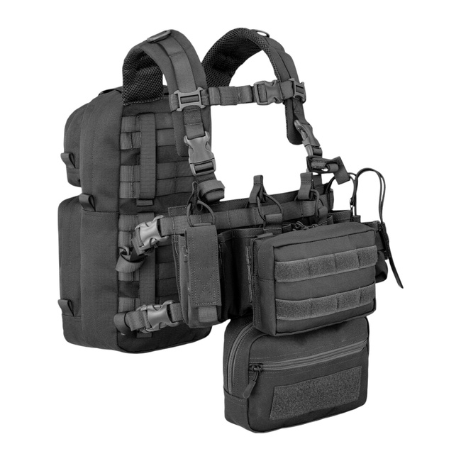 VESTA TACTICA - COMBO MINI CHEST RIG 900D POLY MOLLE - NEAGRA - DEFCON 5