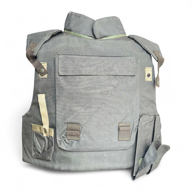 Vesta antiglont cu guler si buzunare laterale - Tip T-IV - Vintage - Surplus Militar Armata Romana - Verde Olive -In stare buna