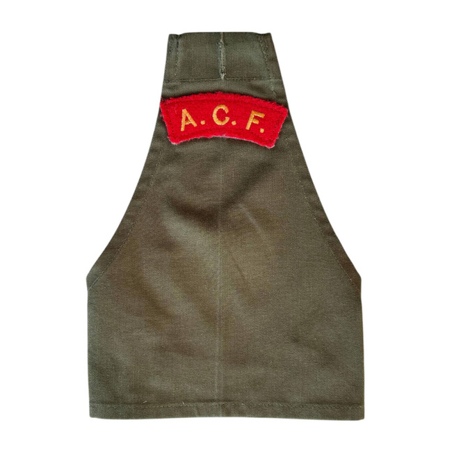 ACF ARM BAND - ARMY CADET FORCE - BRITISH ARMY SURPLUS - OD GREEN - IN GOOD CONDITION