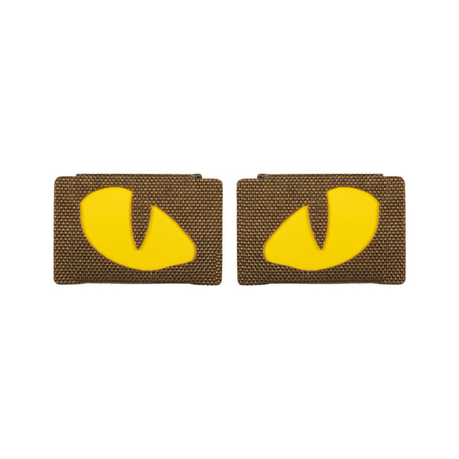 PATCH TIGER EYES LASER CUT (pereche) - COYOTE/GALBEN - M-TAC