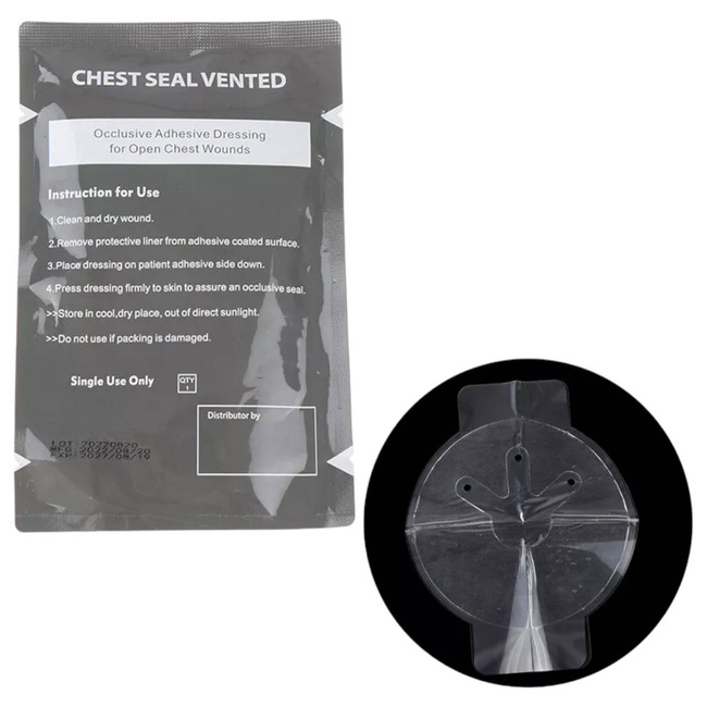 Ventilated chest seal for emergency wound care