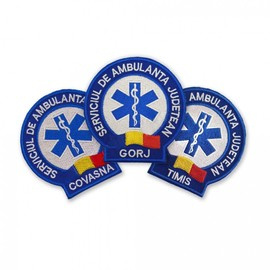 EMBLEMA AMBULANTA SAJ MANECA, CU APLICARE TERMICA - HUNEDOARA