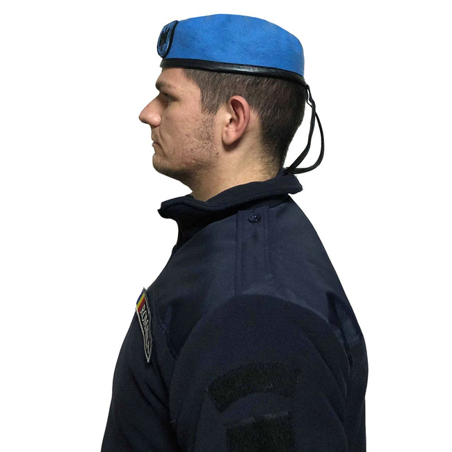 BERETA CU INSEMN VELCRO - LECTER TACTICAL - ALBASTRA - PIELE - MAPN