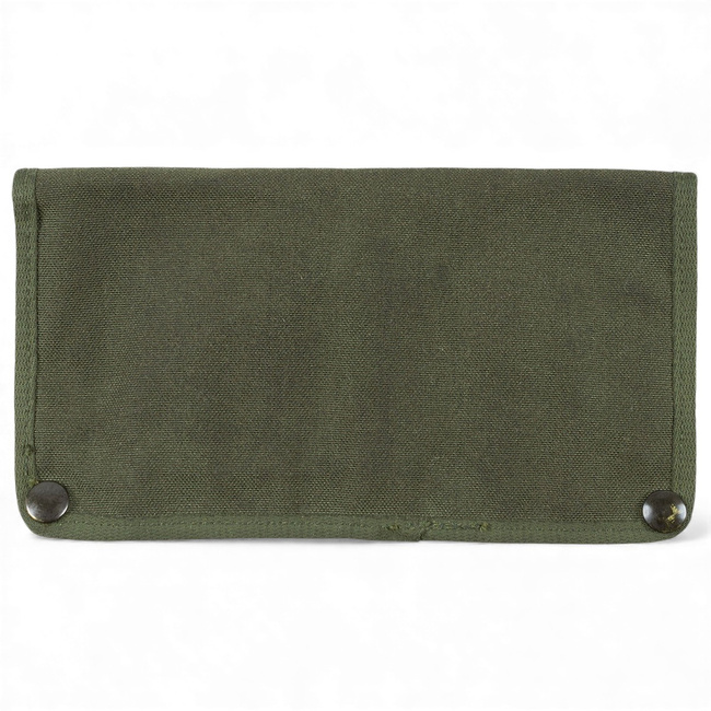 GB Bag for Gun Cleaning Set - Canvas - British Army Military Surplus - Olive Green - Used