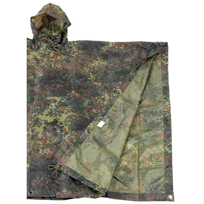 RIP-STOP PONCHO, RAINCOAT - 144 x 223 CM - MFH® - BW CAMOUFLAGE