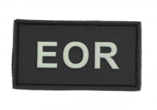 PATCH CU VELCRO "EOR" - NEGRU