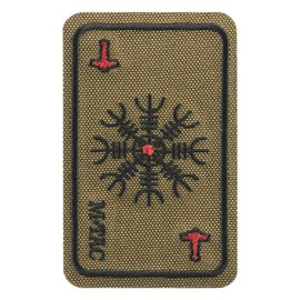CARD HELMET OF HORROR PATCH (embroidered) - COYOTE - M-TAC
