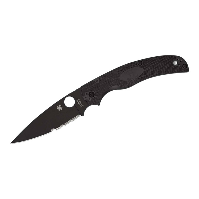 CUTIT EDC NATIVE CHIEF BLACK LIGHTWEIGHT BLACK BLADE COMBINATIONEDGE - SPYDERCO