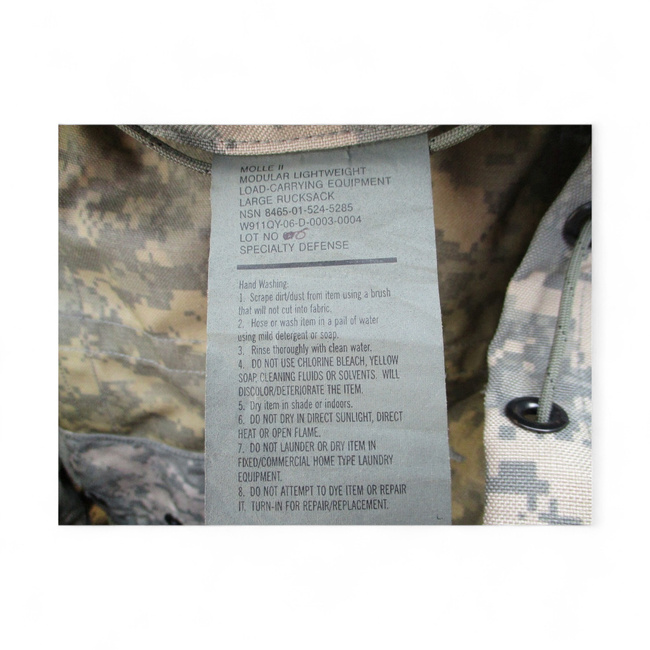 Molle II backpack with external metal frame - US Army Military Surplus - ACU Camouflage - Used