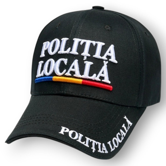 Sapca Politia Locala - Broderie 3D Premium - 100% Bumbac - Reglabila - Neagra - Model Nou