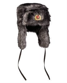 RUSSIAN SHAPKA WINTER CAP - BLACK