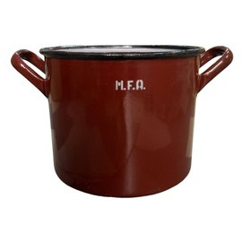 ENAMELED POT - 10L - ROMANIAN ARMY MILITARY SURPLUS - IN GOOD CONDITION