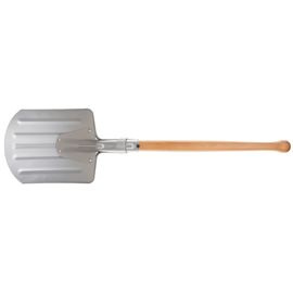 Snow shovel, divisible, aluminum/wood
